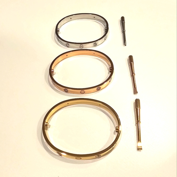 Bracelets with Screwdriver Love Bangles Set of 3 - Picture 3 of 3